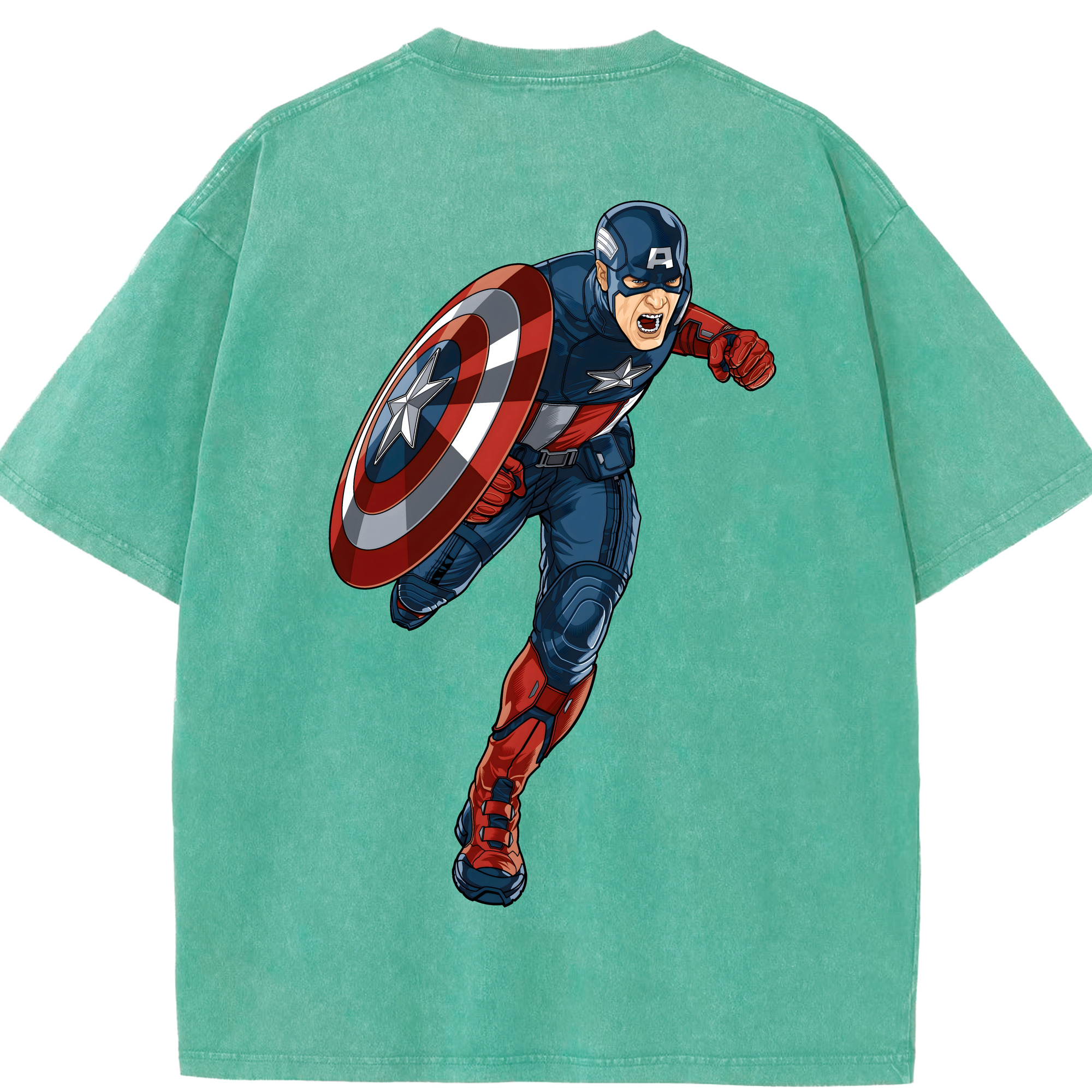 （画像用） アベンジャーズ The Avengers 綿100% ヴィンテージ風 半袖Tシャツ（背面プリント）
